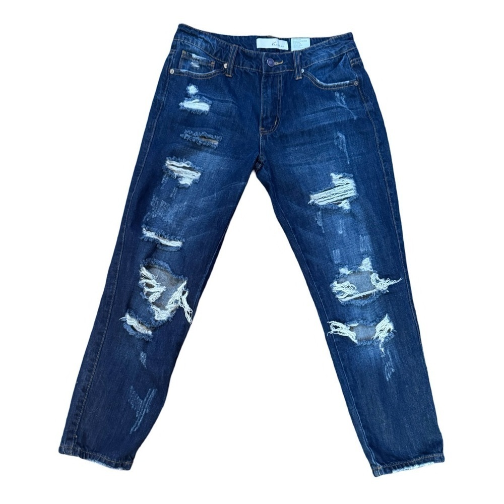 KANKAN Jeans-Size 7 Estilo crop distressed jeans